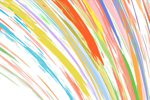 [photo] Multi-colored swirl of ink