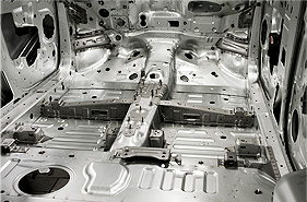 [photo] Empty body frame of the inside of a vehicle 