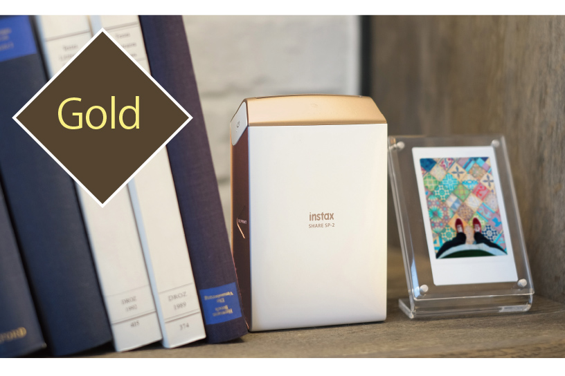 Gold SP-2 Printer on a shelf