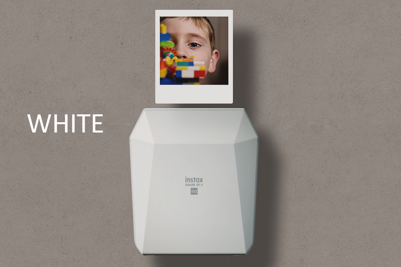 White INSTAX SHARE® SP-3 printer with picture