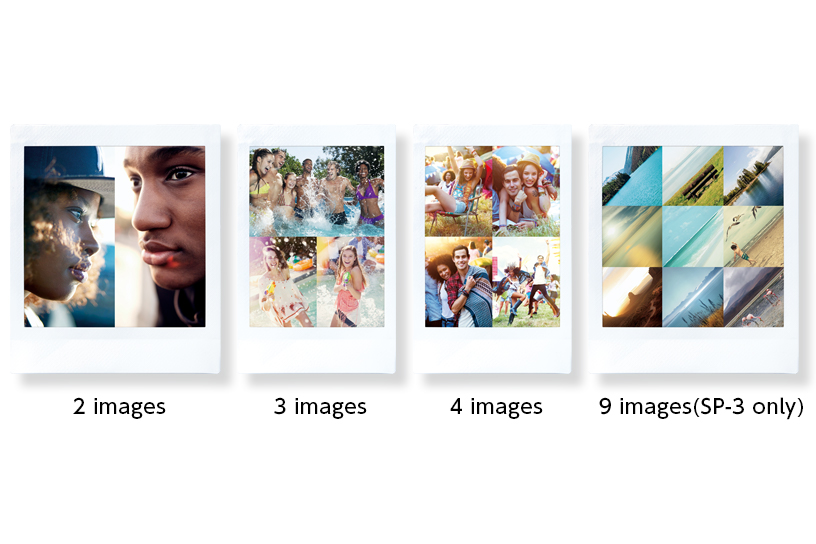 Collage of pictures: 2, 3, 4, 9 images in one picture