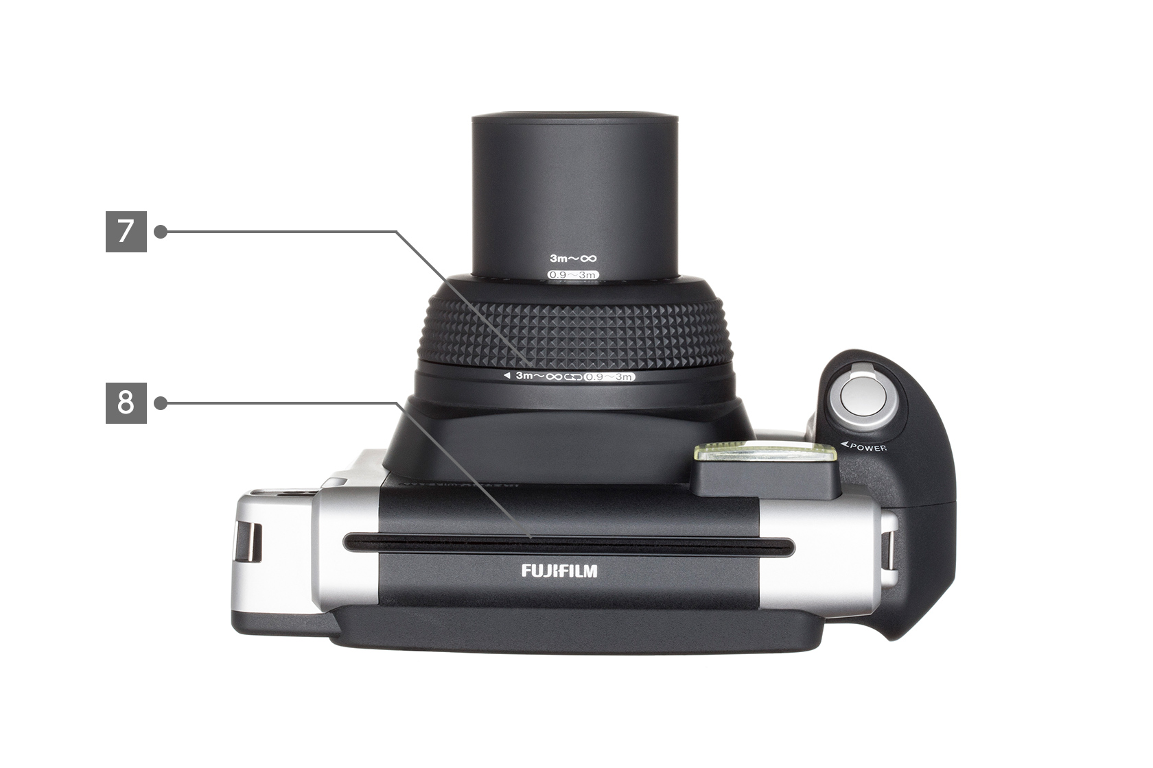 Top view of WIDE 300 camera