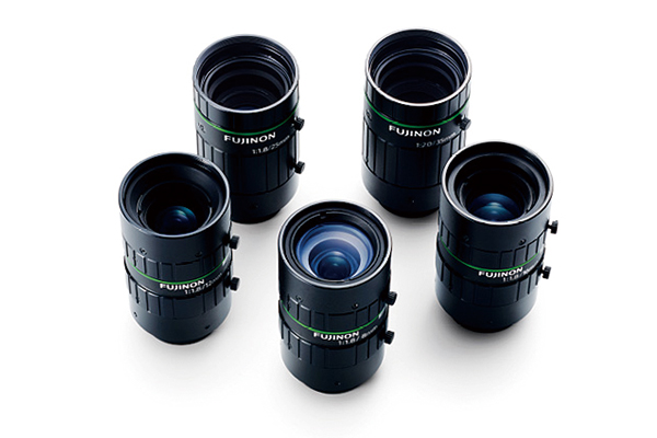 [photo] HF-12M Series lenses standing upright and grouped together in a circle