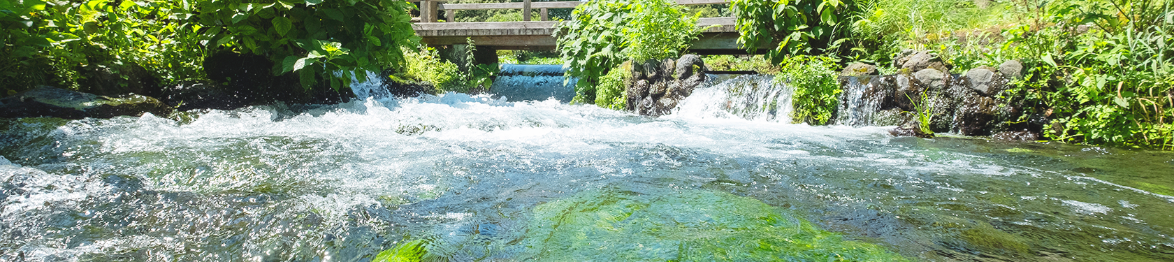 Streams of clean water