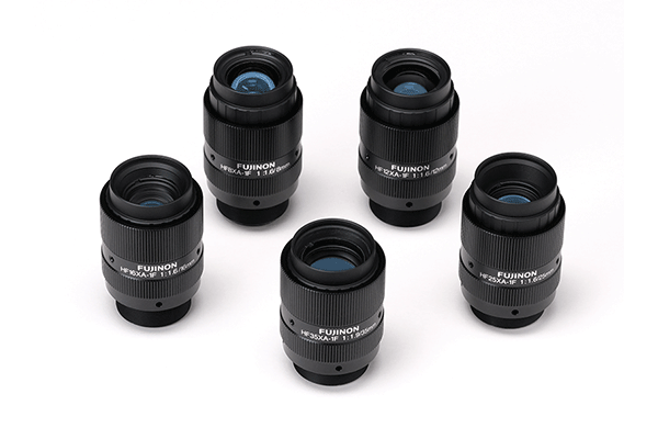 [photo] HF-XA-1F Series lenses standing upright and grouped together in a circle